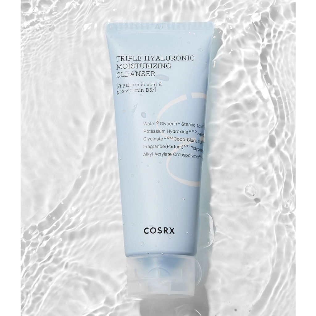 Sữa rửa mặt da khô COSRX TRIPLE HYALURONIC MOISTURIZING CLEANSER