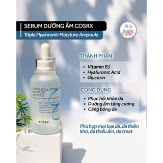 Serum dưỡng ẩm COSRX TRIPLE HYALURONIC MOISTURE AMPOULE