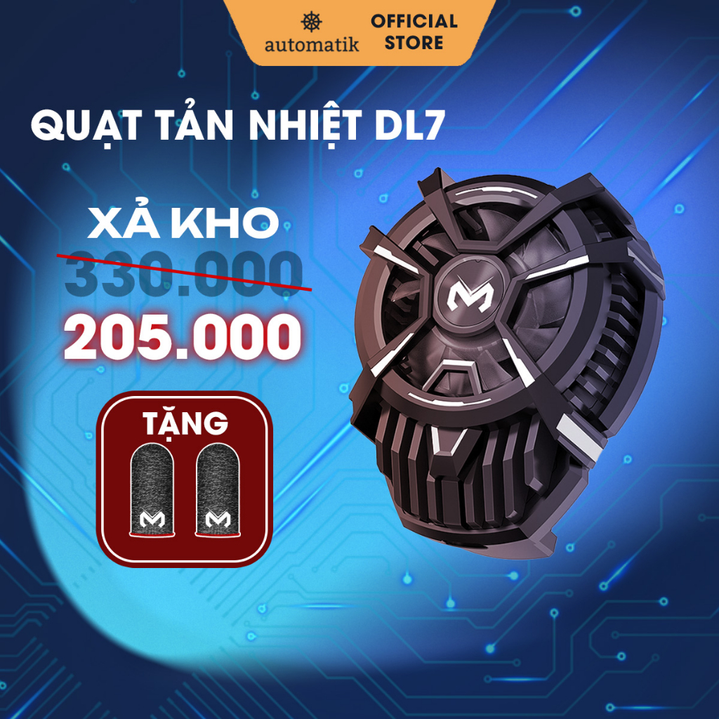 Quạt Tản Nhiệt Điện Thoại Sò Lạnh Làm Mát Memo Gaming LED DL01, DL05, DL07 - Automatik