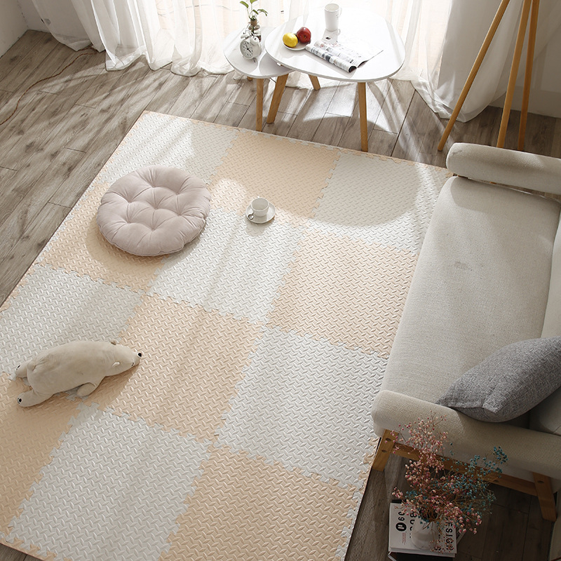 Thảm Xốp Ghép lót sàn 60x60 cm Korea miếng dày tấm trải sàn cho bé vân gỗ gấp gọn xpe
