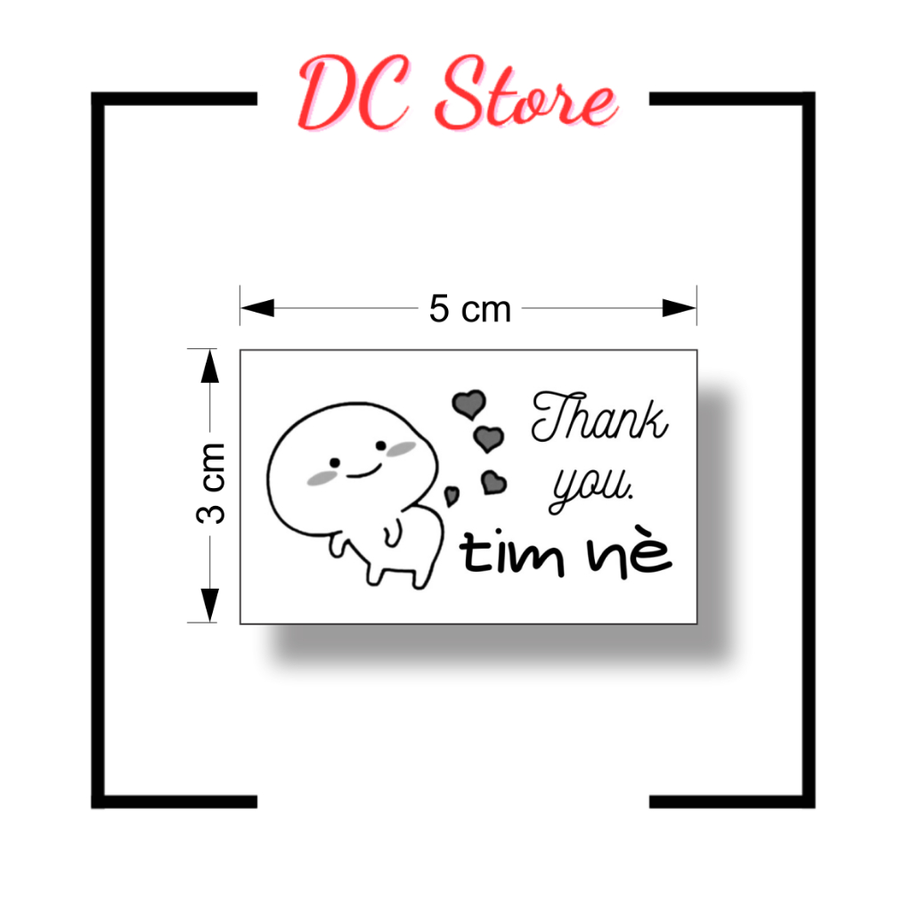 Set 50/100 tem 30x50mm  ĐẦU TRỌC CẢM XÚC nhãn dán meme, sticker niêm phong có keo dán túi giấy, thùng carton, gói hàng