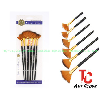 Bộ cọ quạt keep smiling artist brush a6088 - bộ 6 cây