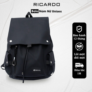 Balo nam nữ unisex đi học cao cấp đựng vừa laptop 15,7inch, Ba lô chống nước cặp sách nam nữ mini nhỏ gọn màu đen - BL08