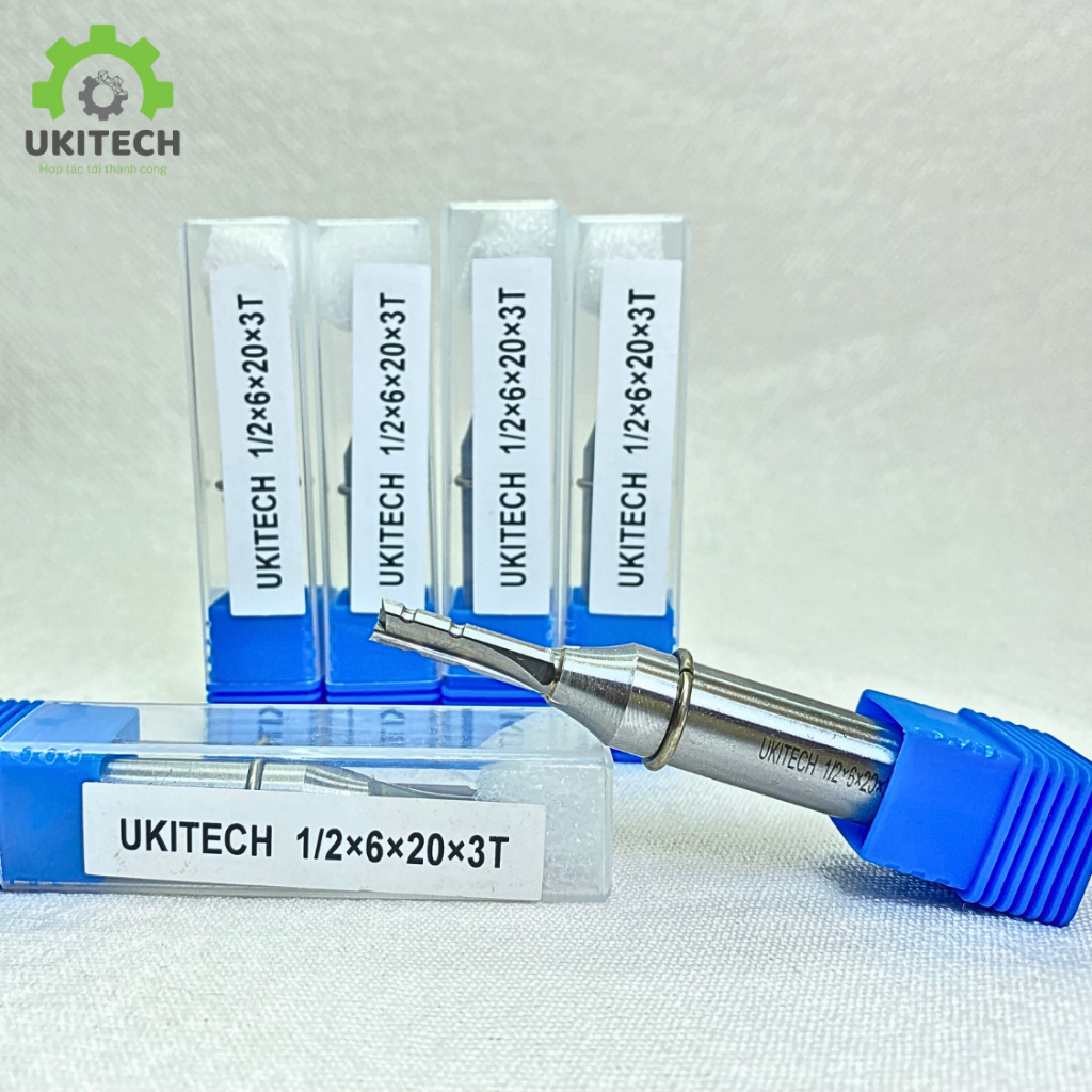 Mũi CNC 3 me 1/2x6x20x3T, mũi cắt CNC, mũi dao cnc, mũi dao cnc 3 me, mũi cắt cnc 6mm