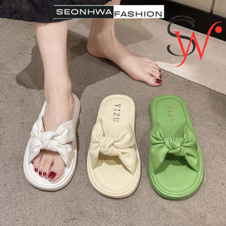 Dép nữ thời trang thắt nơ SEONHWA cao 2cm chất liệu mềm dẻo cao cấp form dáng siêu dễ thương G65