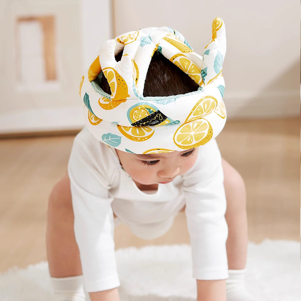Mũ bảo vệ đầu cho bé tập đi - Mũ bảo hiểm cho bé hình Chanh sả