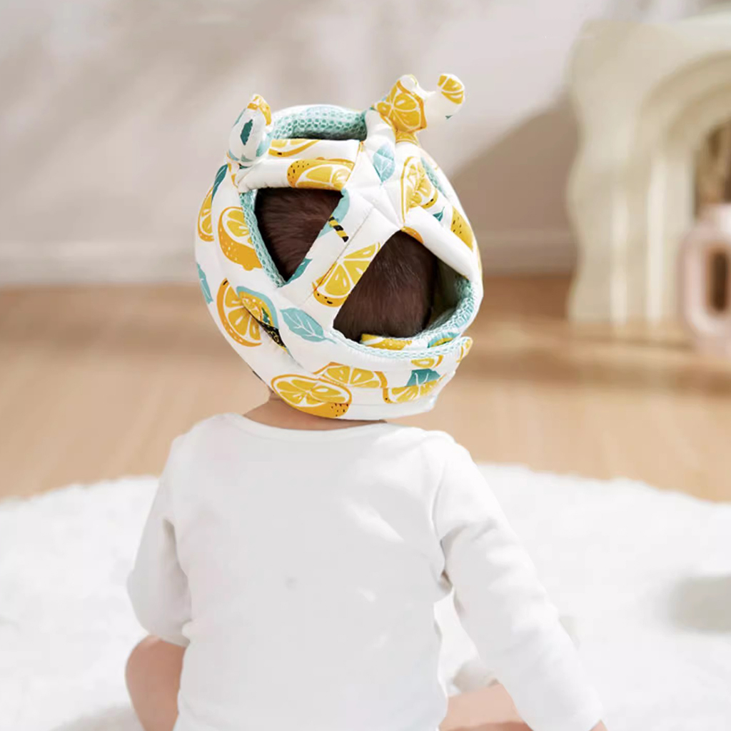 Mũ bảo vệ đầu cho bé tập đi - Mũ bảo hiểm cho bé hình Chanh sả