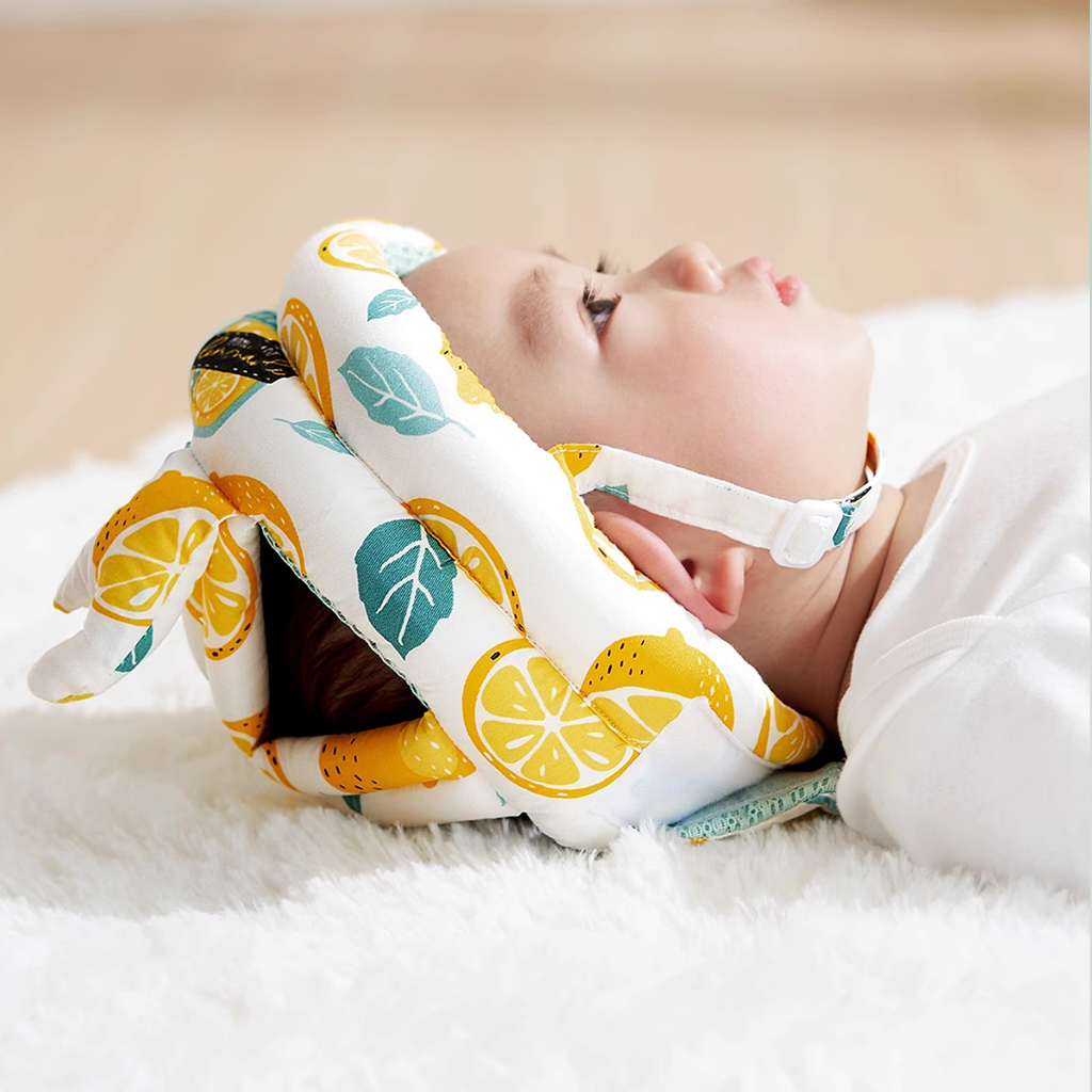 Mũ bảo vệ đầu cho bé tập đi - Mũ bảo hiểm cho bé hình Chanh sả