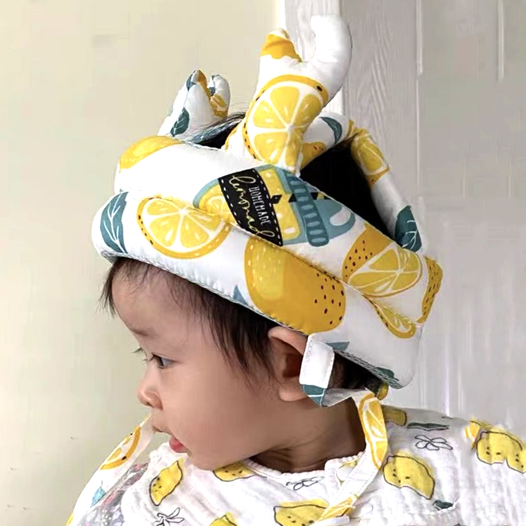 Mũ bảo vệ đầu cho bé tập đi - Mũ bảo hiểm cho bé hình Chanh sả