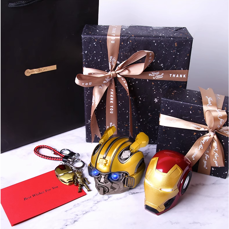 Loa Bluetooth công nghệ 5.0 Iron man âm thanh vòm 6D bass trầm pin 1200mAh Hỗ trợ FM , bảo hành 12 tháng