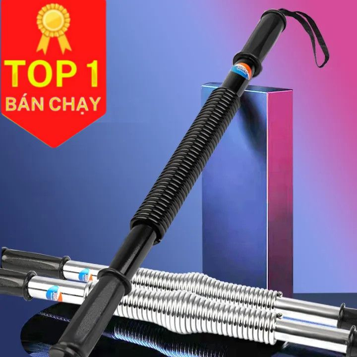 Gậy bẻ tập cơ tay ngực vai - thanh lò xo đàn hồi tập gym - lực bẻ 20kg 30kg 40kg 50kg 60kg 100kg - Chính hãng dododios