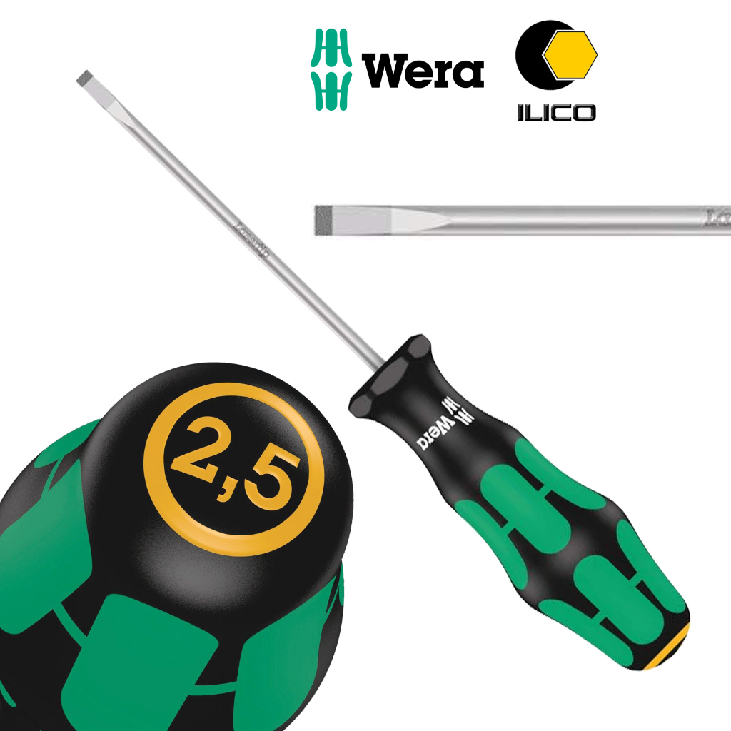 Tua Vít Dẹt Wera Cho Vít Có Rãnh 0.4x2.5x75mm 05008007001 - ILICO