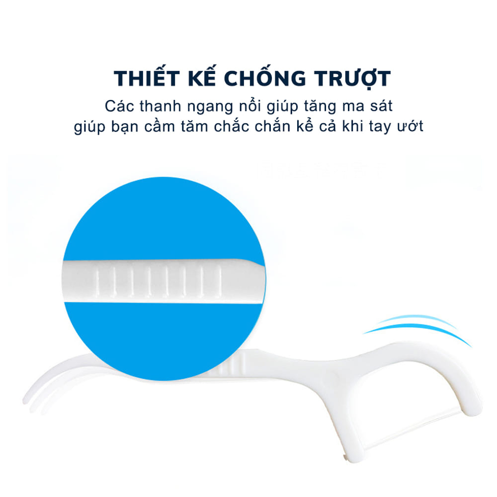 Hộp 50 Chiếc Tăm Chỉ Nha Khoa Sợi Chỉ Mảnh, Tăm Chỉ Nha Khoa Vệ Sinh Kẽ Răng Chân Nướu Bảo Vệ Răng Miệng