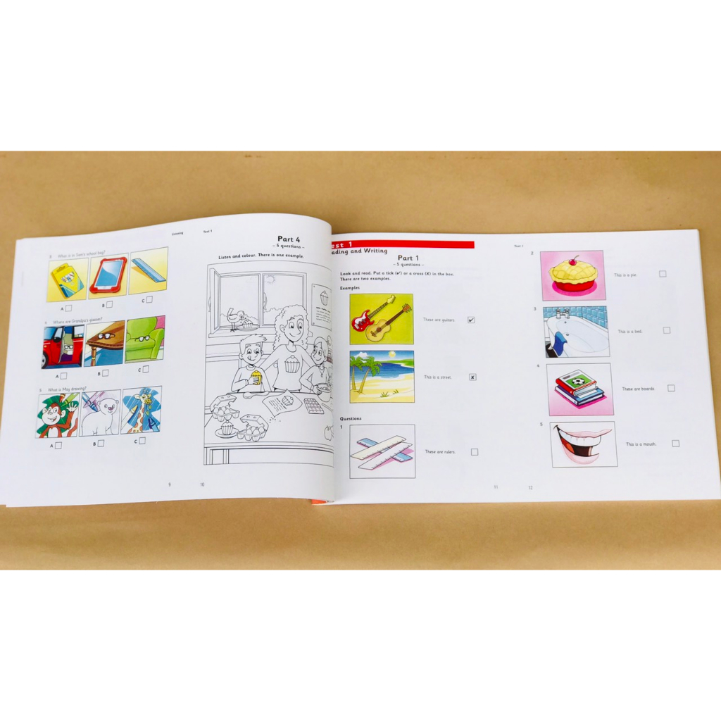 Sách - Cambridge Starters, Movers, Flyers - in gộp 1234 + File nghe Mp3