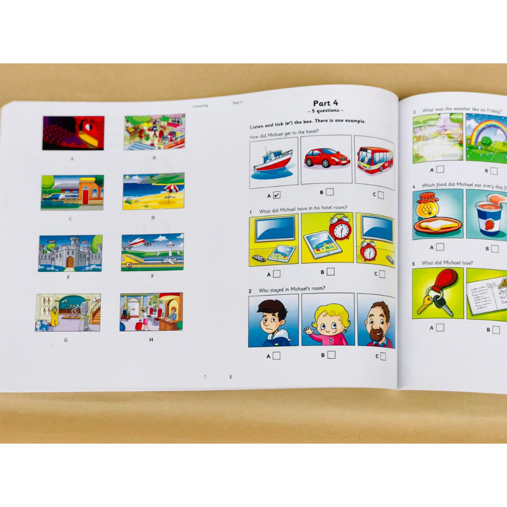 Sách - Cambridge Starters, Movers, Flyers - in gộp 1234 + File nghe Mp3