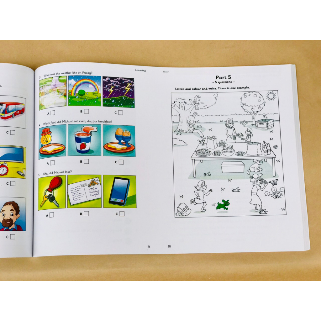 Sách - Cambridge Starters, Movers, Flyers - in gộp 1234 + File nghe Mp3