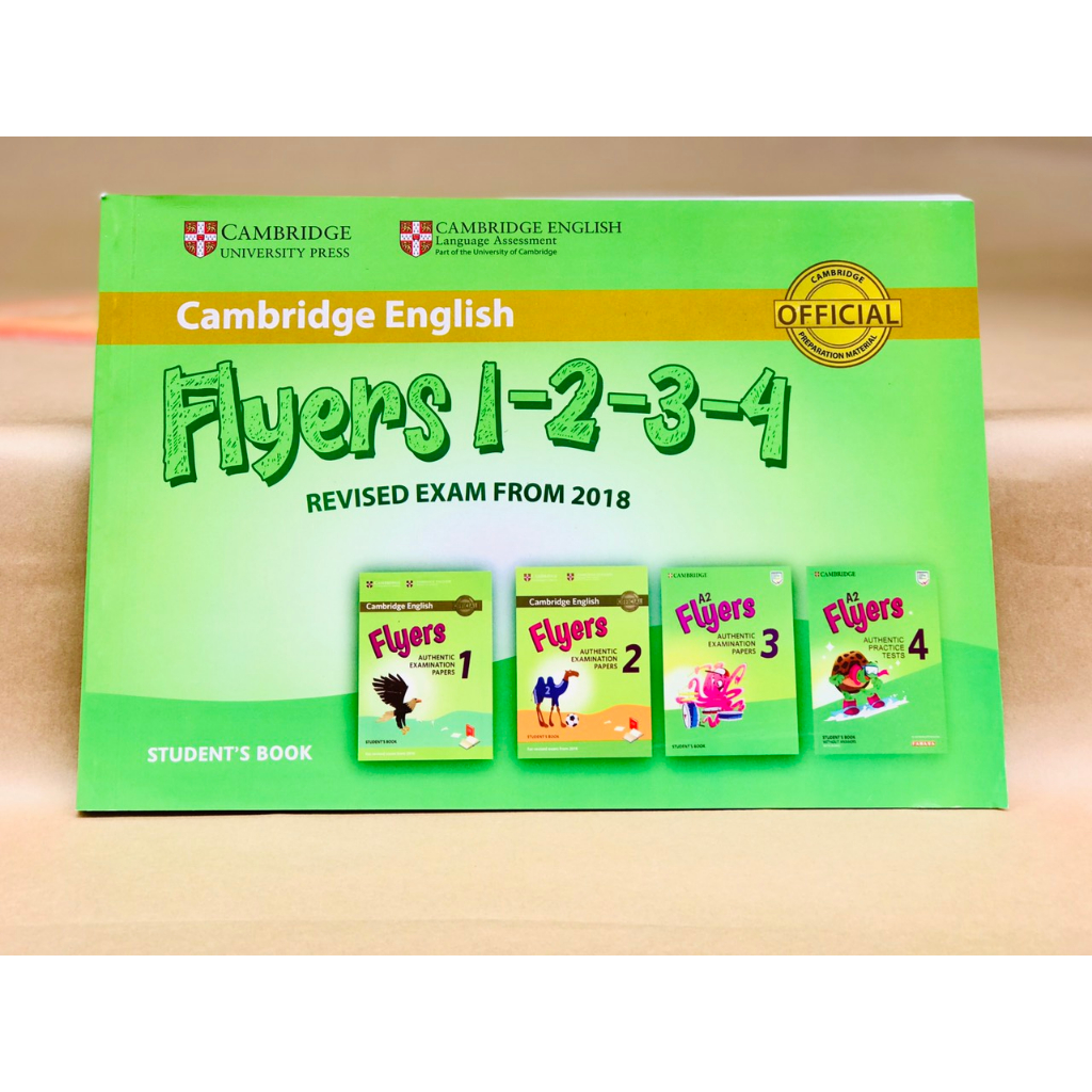 Sách - Cambridge Starters, Movers, Flyers - in gộp 1234 + File nghe Mp3