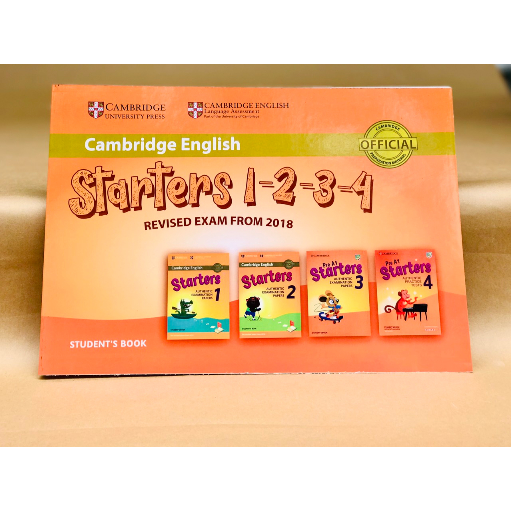 Sách - Cambridge Starters, Movers, Flyers - in gộp 1234 + File nghe Mp3