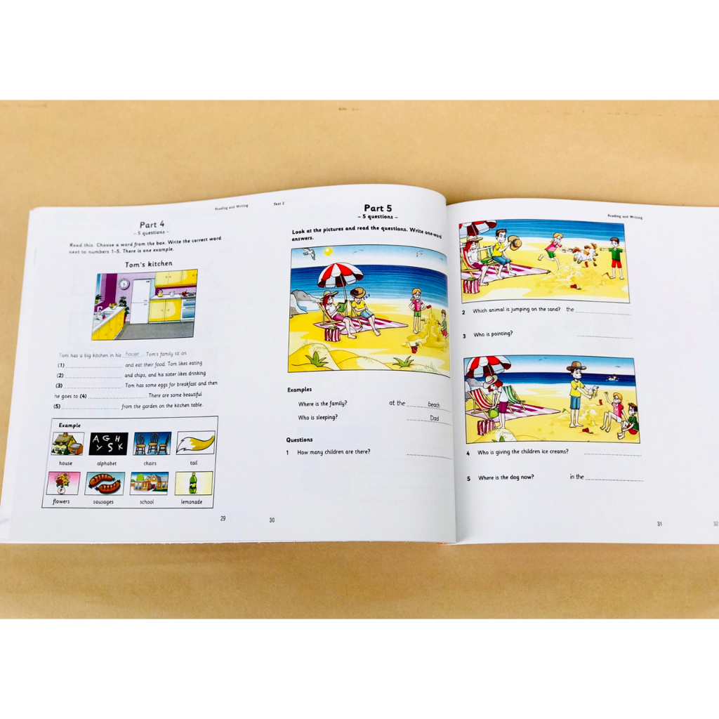 Sách - Cambridge Starters, Movers, Flyers - in gộp 1234 + File nghe Mp3