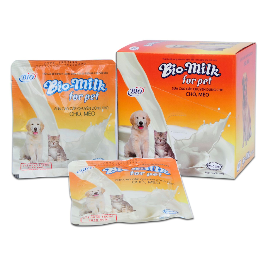 Sữa bột cho chó mèo con Bi-O Milk