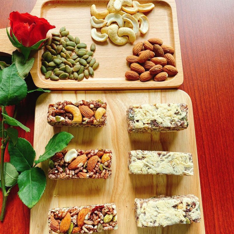 Thanh bánh gạo lứt chà bông ngũ cốc nguyên hạt ăn kiêng giảm cân người tiểu đường bà bầu ăn vặt 500gr