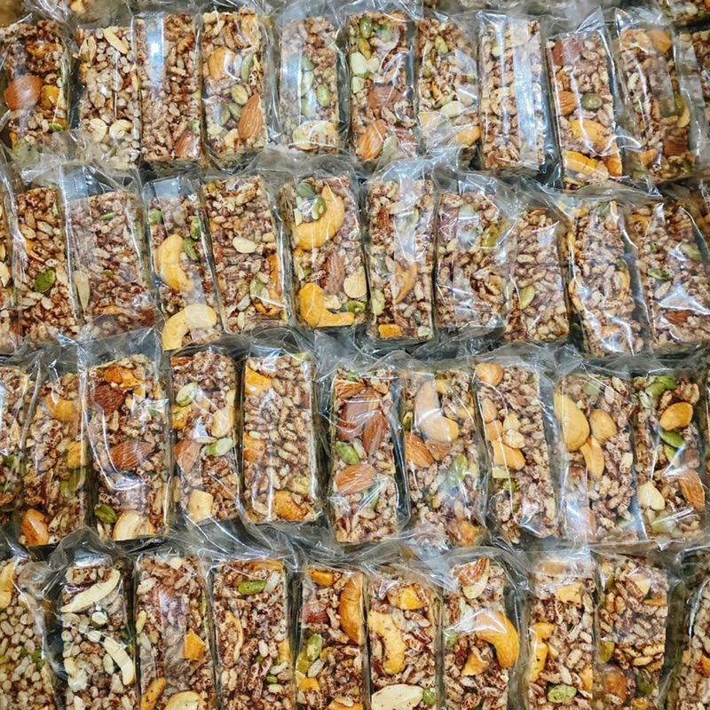 Thanh bánh gạo lứt chà bông ngũ cốc nguyên hạt ăn kiêng giảm cân người tiểu đường bà bầu ăn vặt 500gr