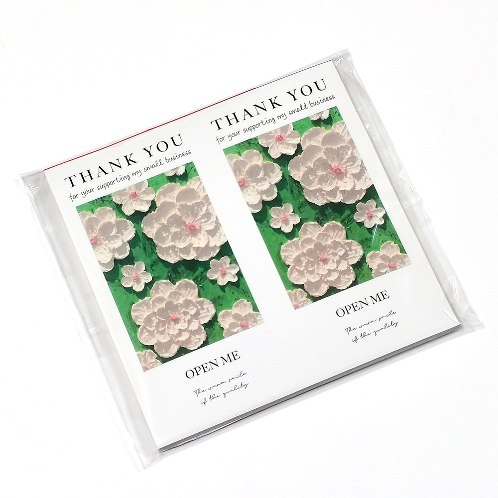 Nhiều mẫu set 50 tem dán hộp carton, tem niêm phong thank you phong cách nàng thơ