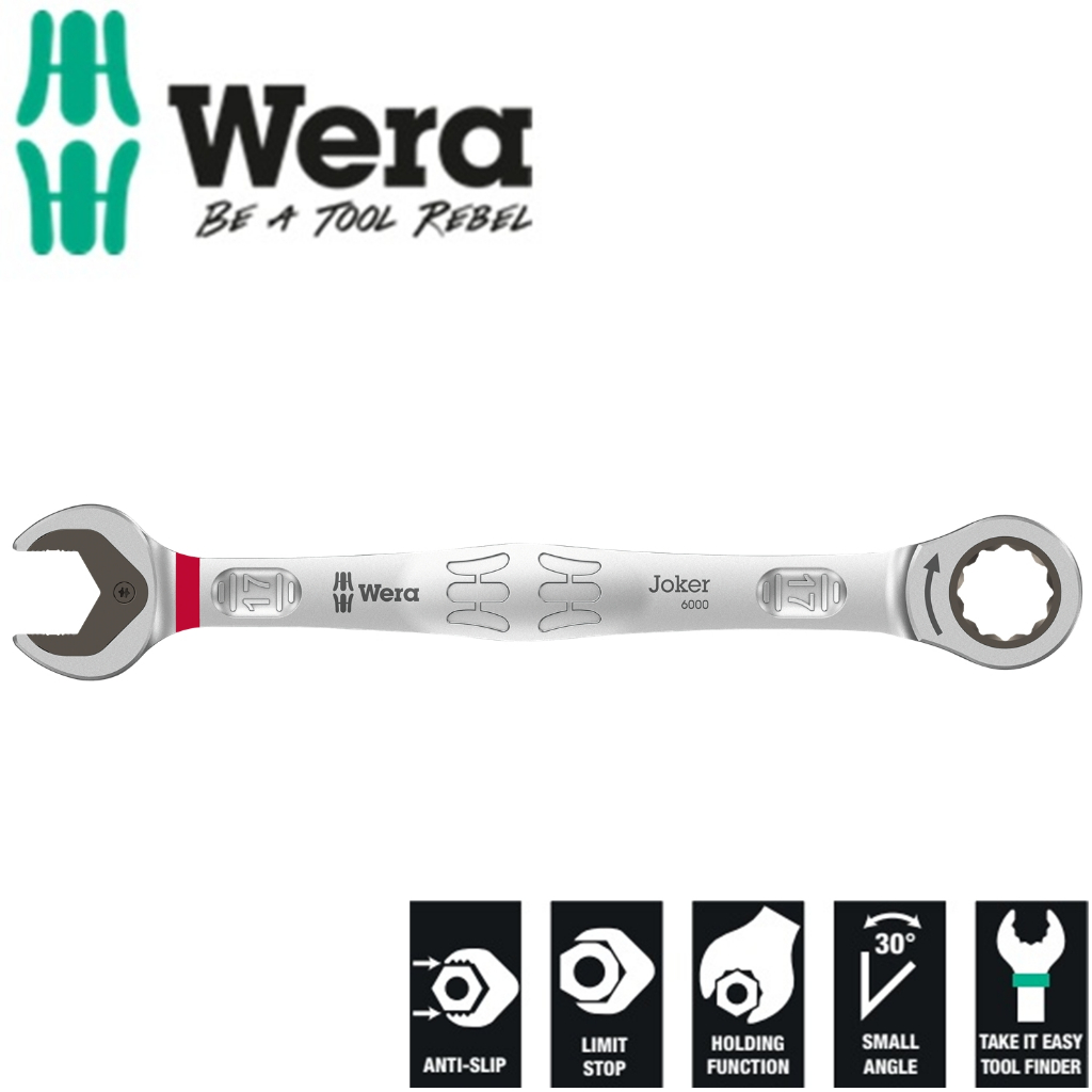 Cờ lê tròng cóc Wera Joker 6000 size 17x224mm Wera 05073277001