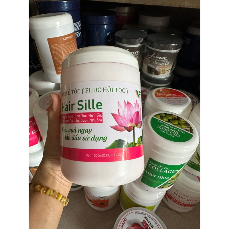 Hấp dầu ,xả tóc hoa sen lk  và hair  sille   1000ml siêu mượt   thơm lâu,hàng cty