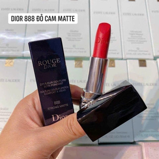 [Bill Pháp] Son thỏi Dior Matte 888 Strong Red – Đỏ Cam. full box - full size