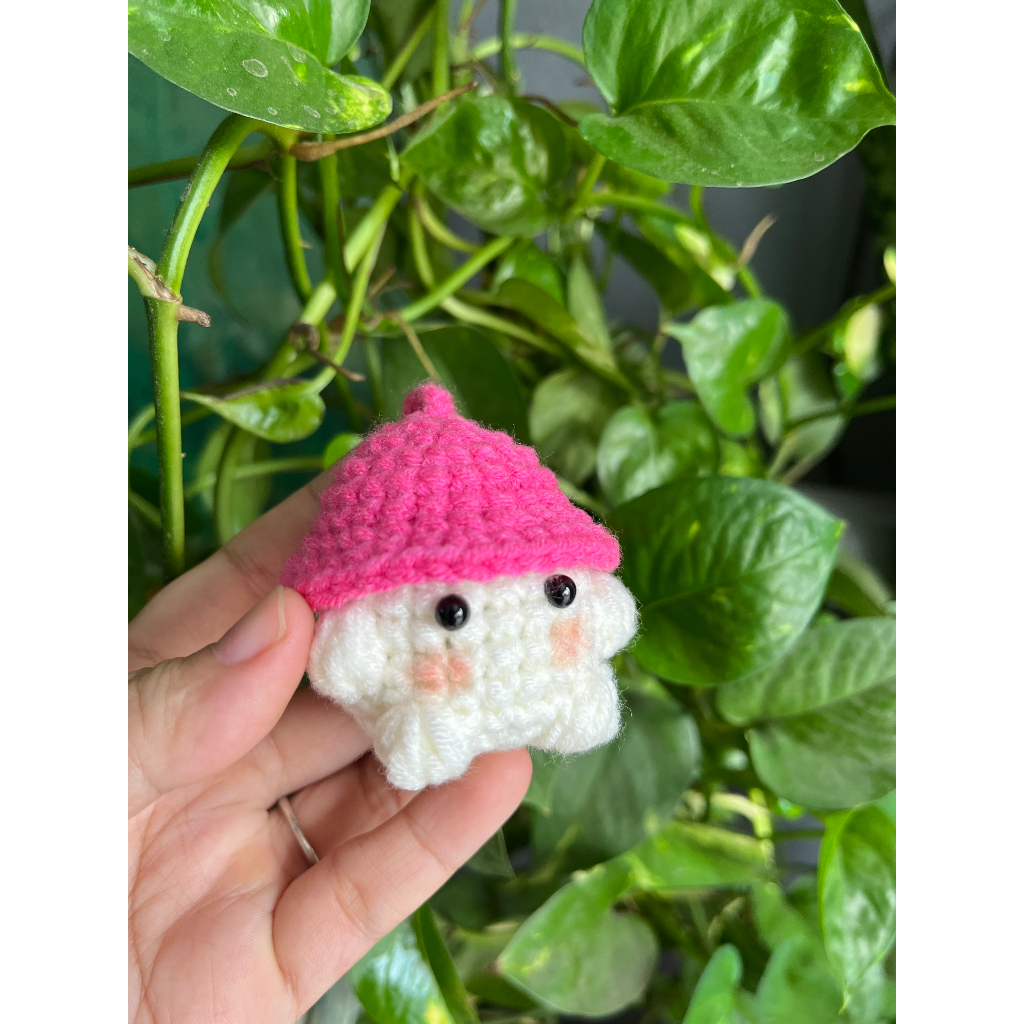 Móc khóa bé nấm bằng len cute