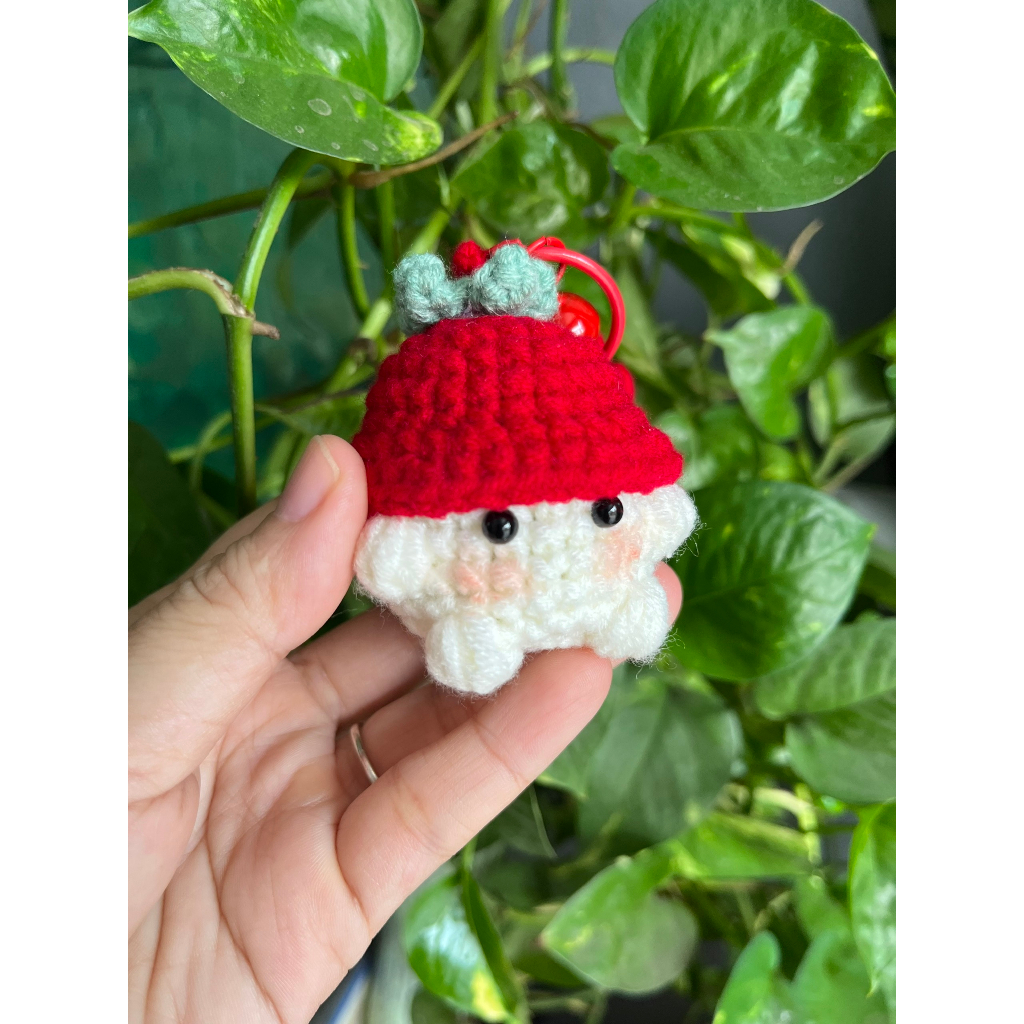 Móc khóa bé nấm bằng len cute