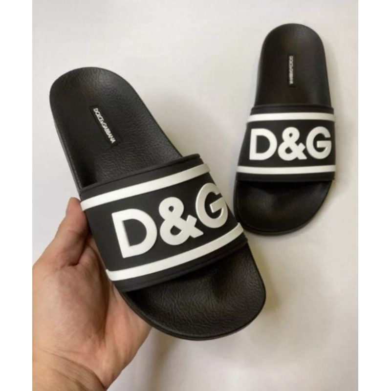 Dép Nam Dép Quai Ngang DG chữ nhỏ unisex Đế mềm siêu bền