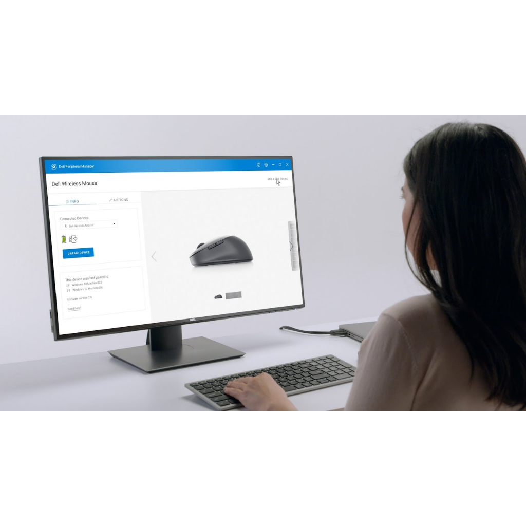 Bộ bàn phím chuột Dell KM7120W không dây kết nối 3 thiết bị - Hàng Chính Hãng - BH 1 năm - Có Xuất VAT