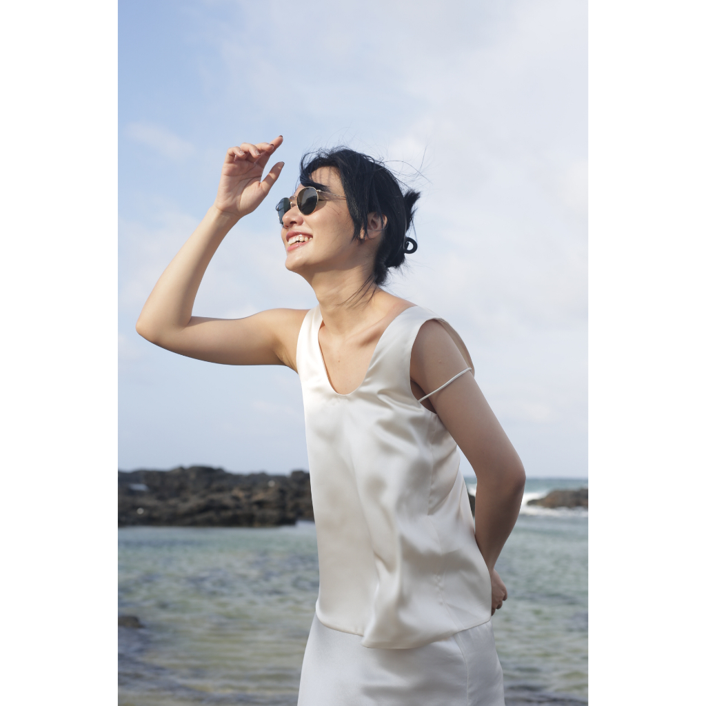 Áo Lụa không tay S23 Satin Tank Top