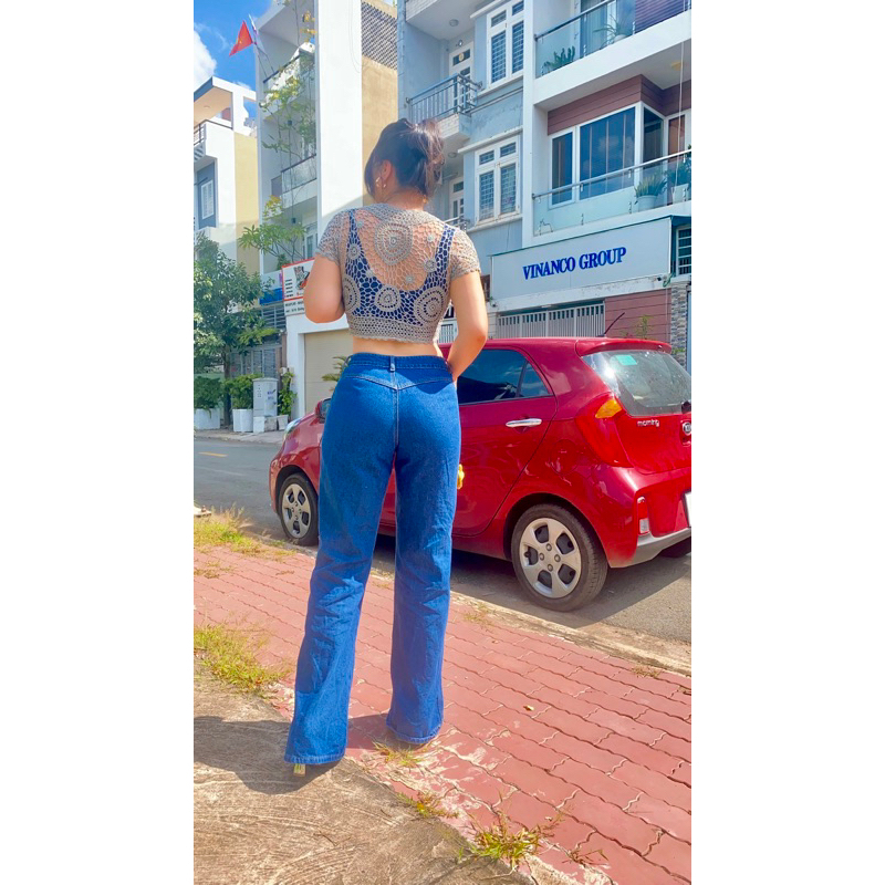 Áo croptop len móc y2k