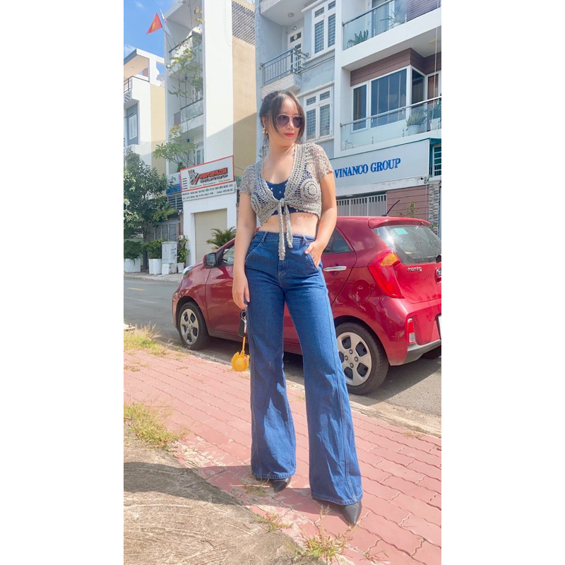 Áo croptop len móc y2k