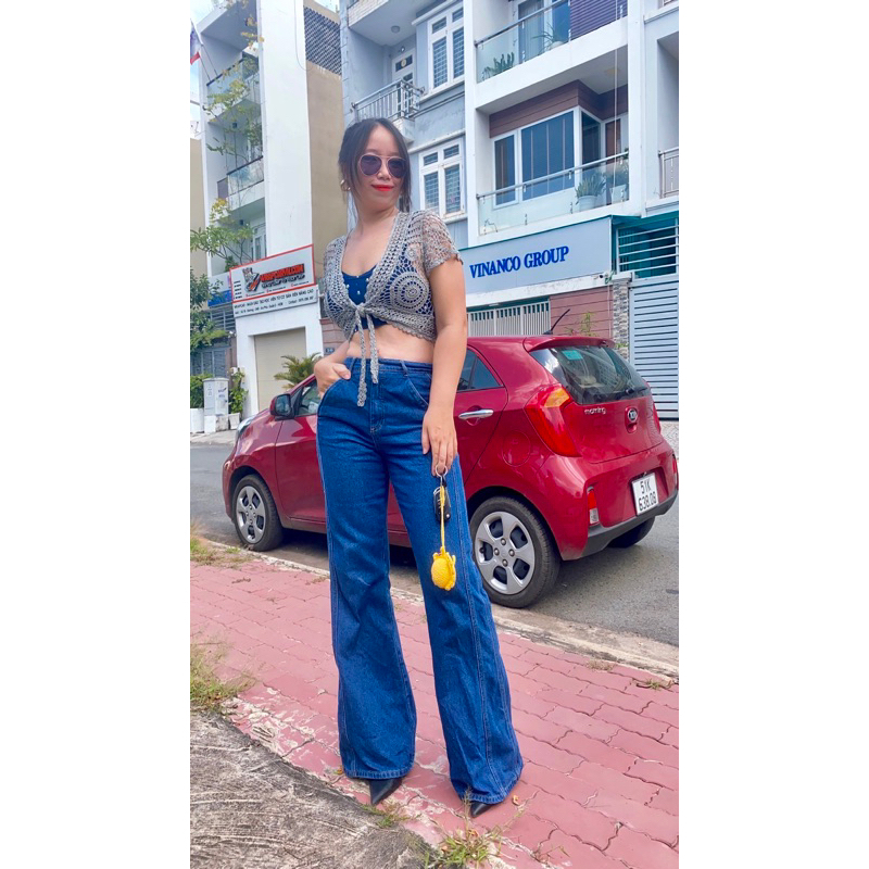 Áo croptop len móc y2k