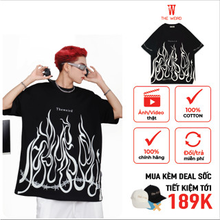 LOCAL BRAND Áo thun The Weird Phong Cách Unisex Form Rộng ATK730