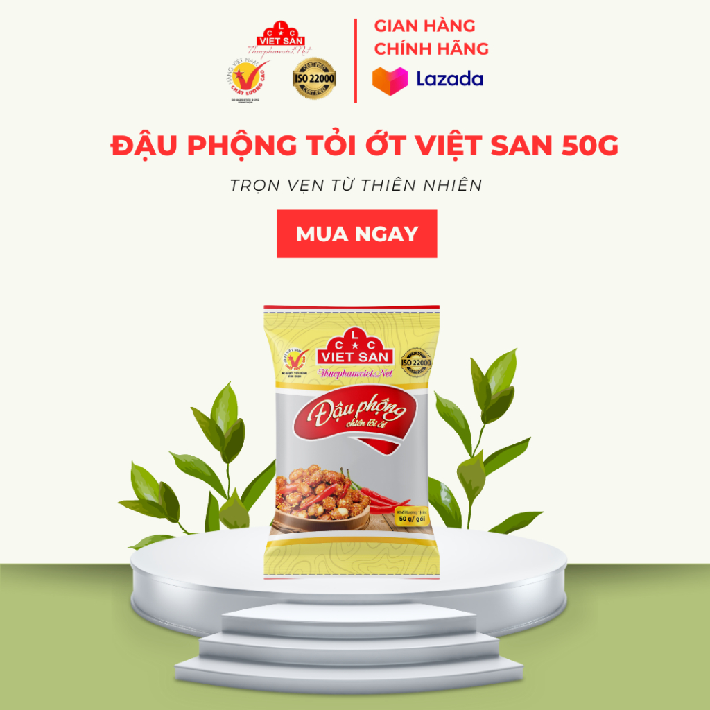 Đậu Phộng Chiên Tỏi Ớt Việt San 50 gram