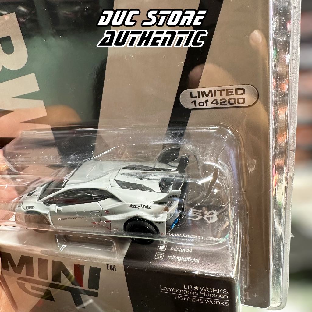 Ducstore.vn Xe mô hình MiniGT #258 LB★WORKS Lamborghini Huracán GT FIGHTERS WORKS - Card US