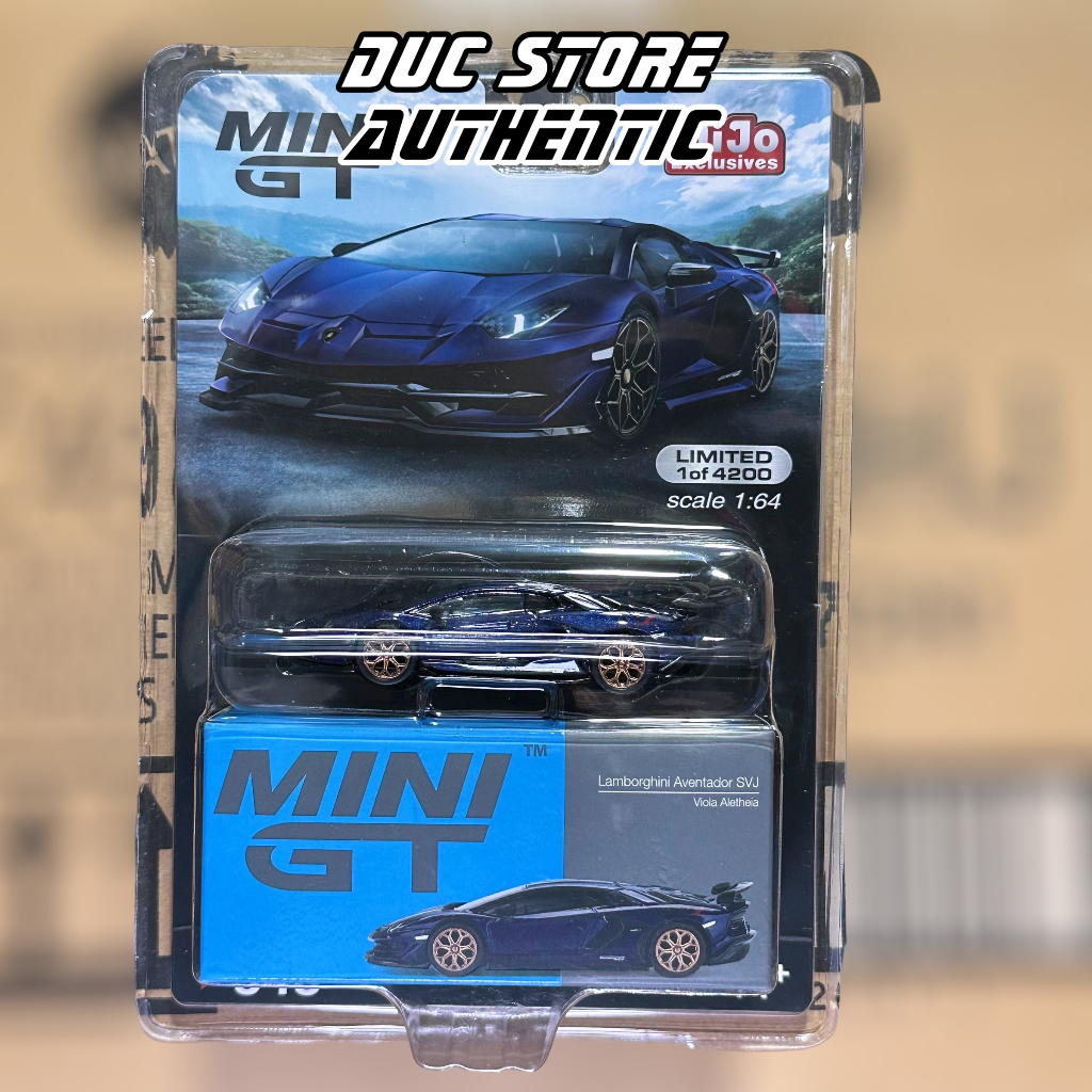 Ducstore.vn Xe mô hình MiniGT #343 Lamborghini Aventador SVJ Viola Aletheia - Card US