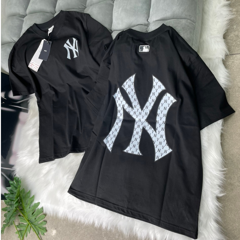 Áo thun tay lỡ Tee MLB NY form rộng thời trang nam nữ cá tính