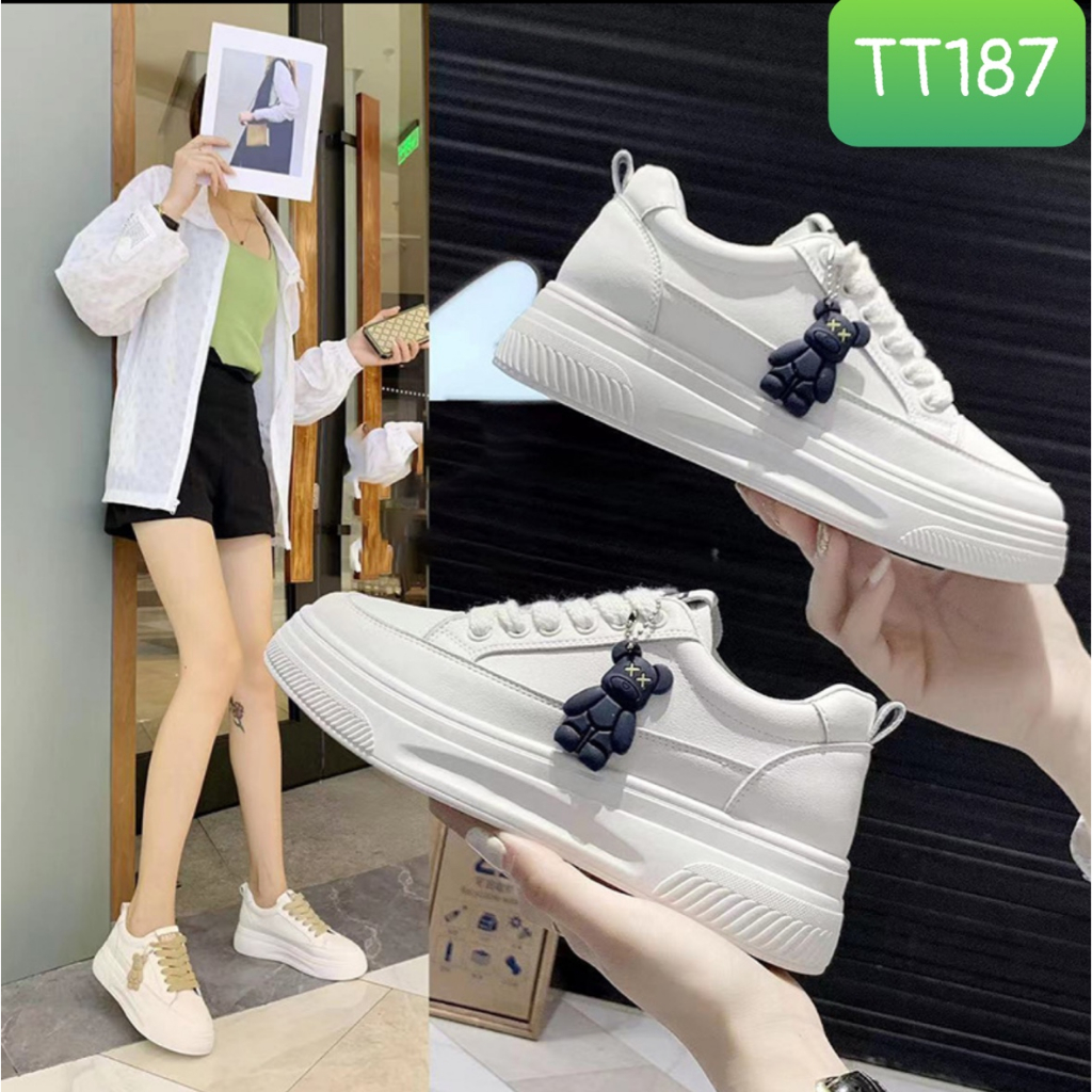 Giày  thể thao nữ gắn sticker - TT187