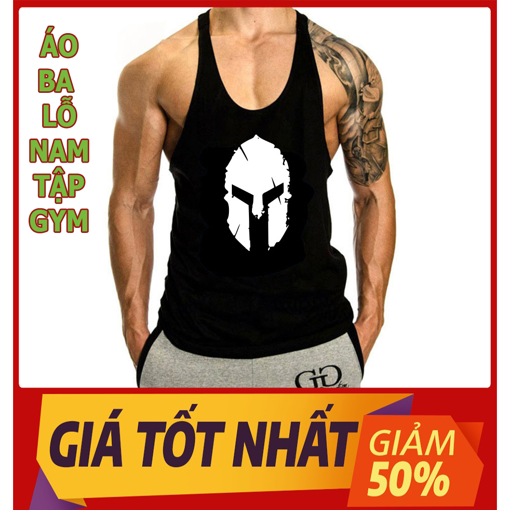 Áo ba lỗ nam tập gym spartafit siêu đẹp - áo ba lỗ 2 dây nhỏ tôn body