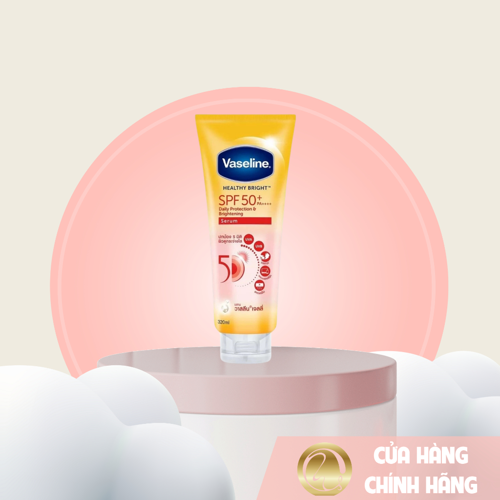 Dưỡng thể chống nắng Vaseline 50X Healthy Bright SPF50+ PA++++ 300ml Thái Lan