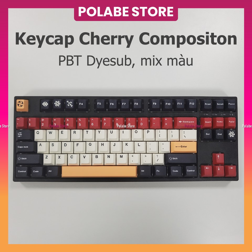 Keycap Composition Cherry Profile PBT dyesub bàn phím cơ cao cấp Keycap GMK Clone CMK Aifei DaYe - Polabe Store