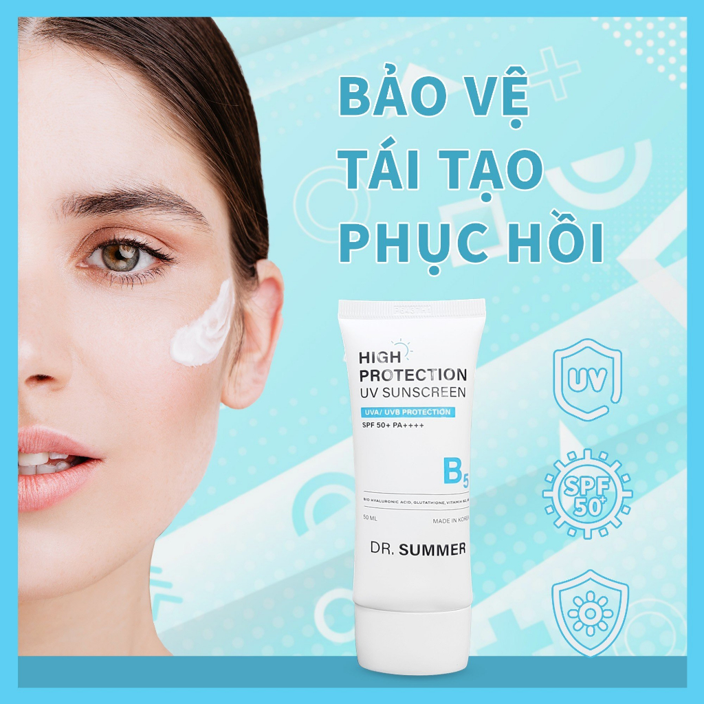 Kem Chống Nắng B5 Dr.Summer High  Protection UV Sunscreen SPF 50+ PA ++++ 50ML