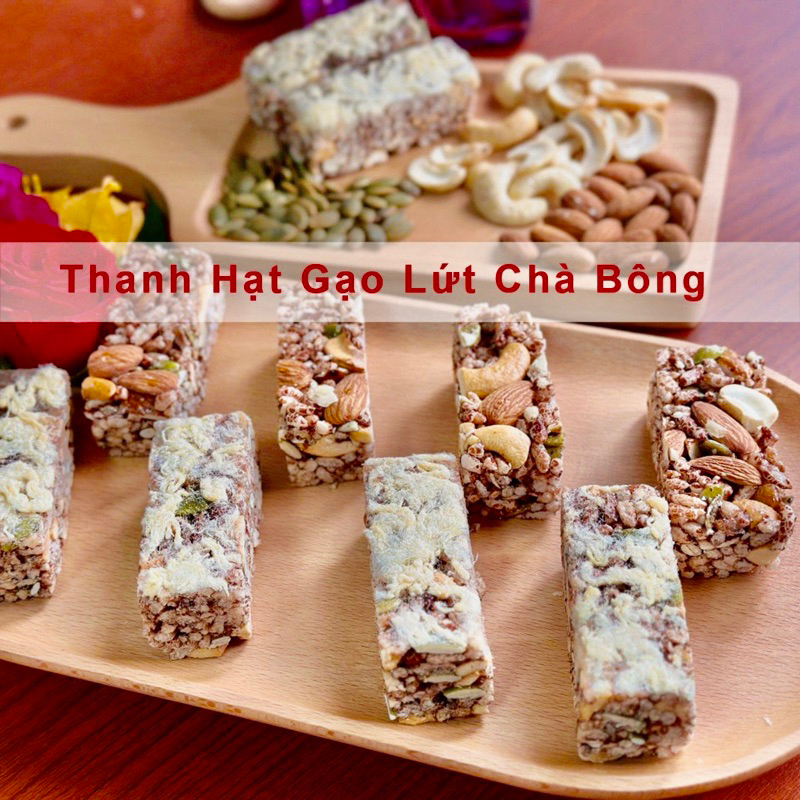 Thanh bánh gạo lứt chà bông ngũ cốc nguyên hạt ăn kiêng giảm cân người tiểu đường bà bầu ăn vặt 500gr