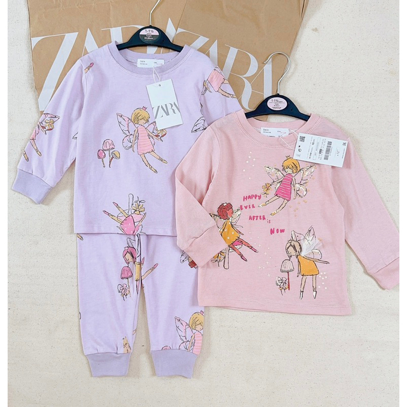 Set 2 bộ cotton cho bé gái in hình siêu xinh cho bé gái size từ 10-22 cân